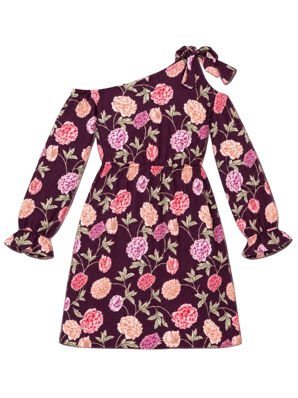Flynn Skye One Shoulder Floral Dress S NWT Romantic Coquette Wedding Guest fairy